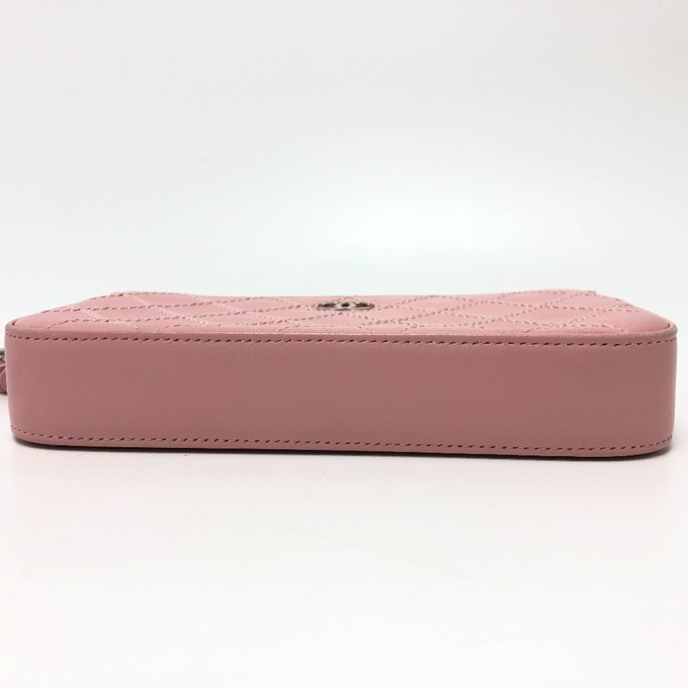 CHANEL Authentic Pink Lambskin Leather Logo Wallet - Picture 3 of 16